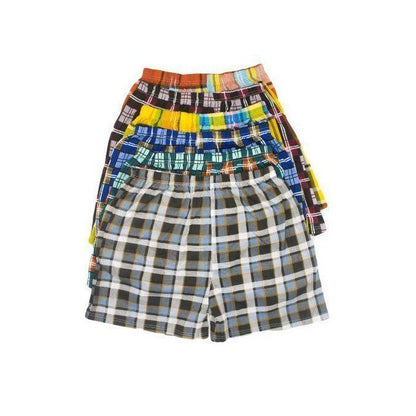 6-Pack Men's Cotton Checked Boxers – Multicolor (Sizes 28–32)