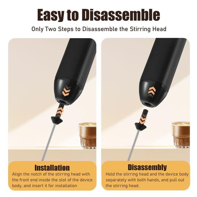3-Speed Rechargeable Milk Frother and Hand Mixer
