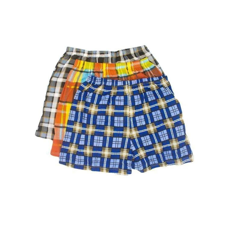 6Pcs Soft Cotton Checked Men's Boxers – Multicolor (Sizes 28 - 32) - Sallivo