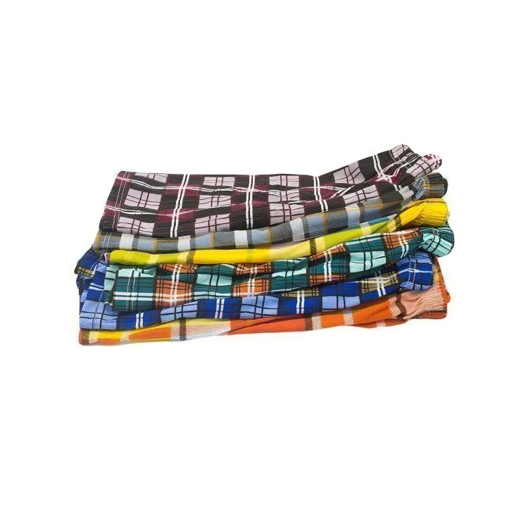 6Pcs Soft Cotton Checked Men's Boxers – Multicolor (Sizes 28 - 32) - Sallivo