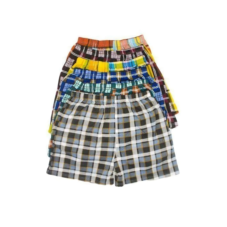 6Pcs Soft Cotton Checked Men's Boxers – Multicolor (Sizes 28 - 32) - Sallivo