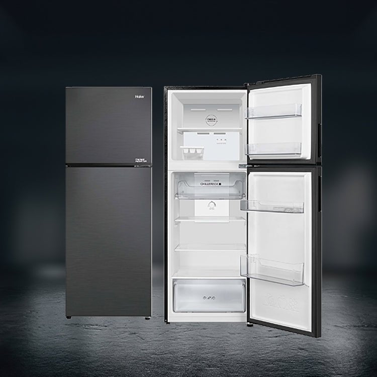 Haier 211L Fridge No Frost Double Door Twin Inverter - Dark Grey - Sallivo
