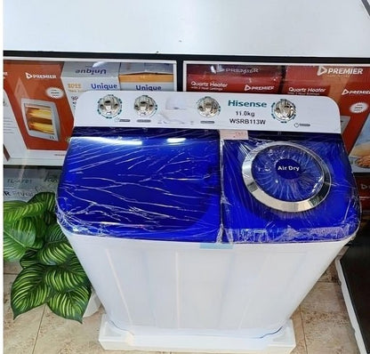 Hisense 11KG Twin - Tub Semi - Automatic Washing Machine - Sallivo