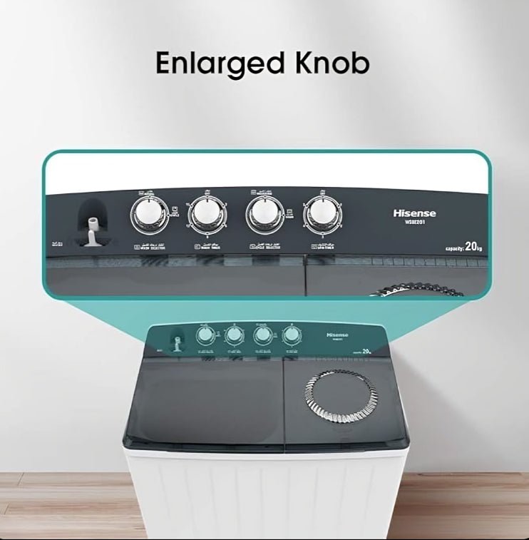 Hisense 20kg Twin Tub Washer WSBE201 Durable - Sallivo