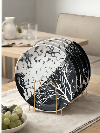 Modern Ceramic Dinner Plates Set 6pcs - Sallivo
