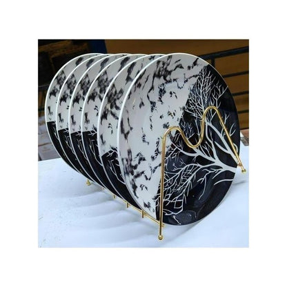 Modern Ceramic Dinner Plates Set 6pcs - Sallivo