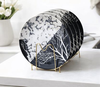 Modern Ceramic Dinner Plates Set 6pcs - Sallivo