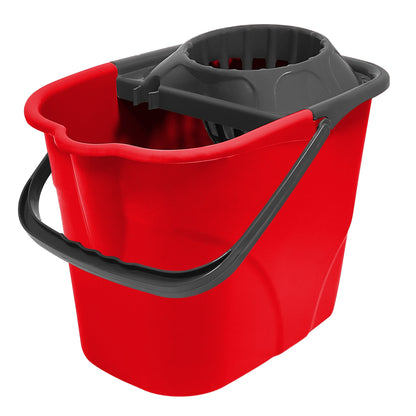 Mop Bucket In 2 Part With Strainer Red/Green/Blue/Dark Grey - Sallivo