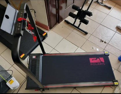 Polaris Foldable Walking Pad Treadmill, 12km/h, 15% Incline, Bluetooth, Max 110kg - Sallivo