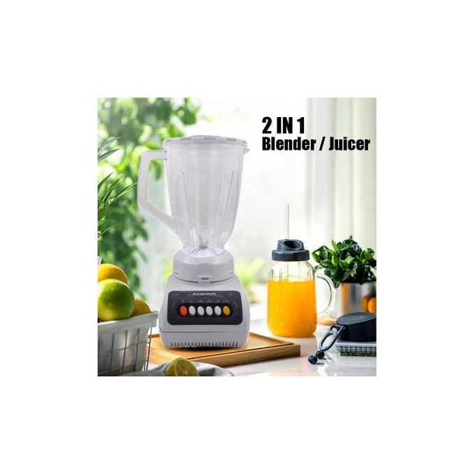 Rashnik RN - 999 2 In 1 Blender & Grinder – 1.5L – 400W - White - Sallivo