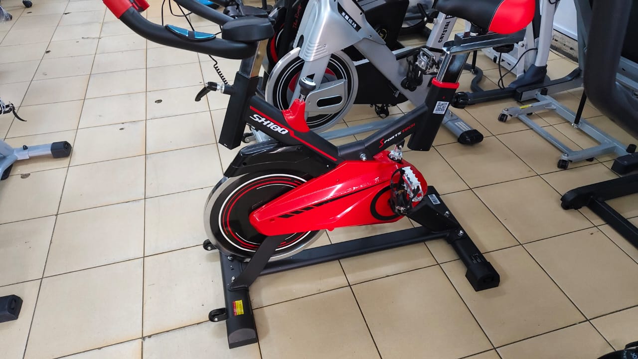 Sportstech SH 100 15kg Flywheel Professional Indoor Cycling Exercise Spin Bike - Sallivo