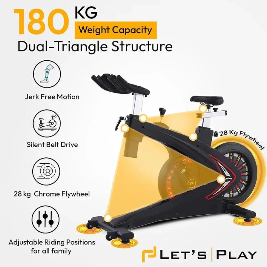 Tactical - 8028 Commercial Magnetic Spin Bike - Sallivo