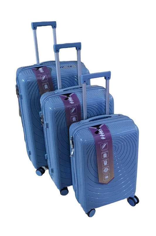 Unbreakable Rubber Suitcase Pp 3 - in - 1 Suitcase set - Sallivo