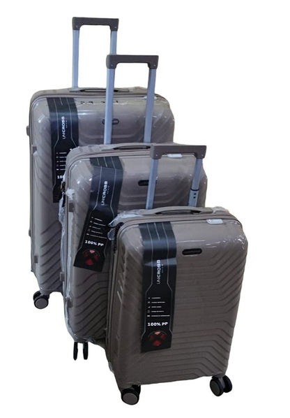Unbreakable Rubber Suitcase Pp 3 - in - 1 Suitcase set - Sallivo