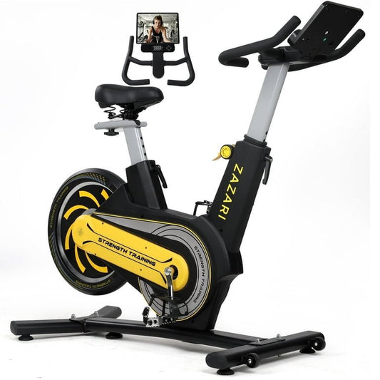 ZAZARI Indoor Cycling Bike with 7 - Level Resistance and Silent Belt Drive - Sallivo